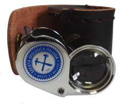 NEW! Lente argento con custodia in cuoio